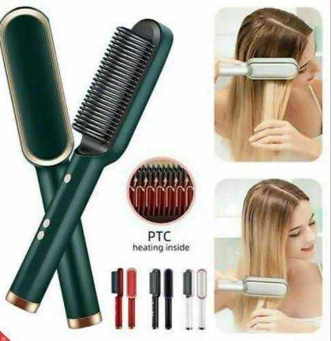 Fast-Heating Ceramic Hair Straightener Brush