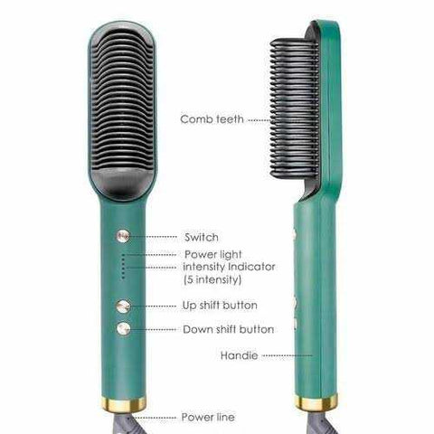 Fast-Heating Ceramic Hair Straightener Brush